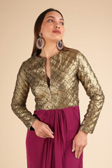 Gold And Maroon Gown4545 video